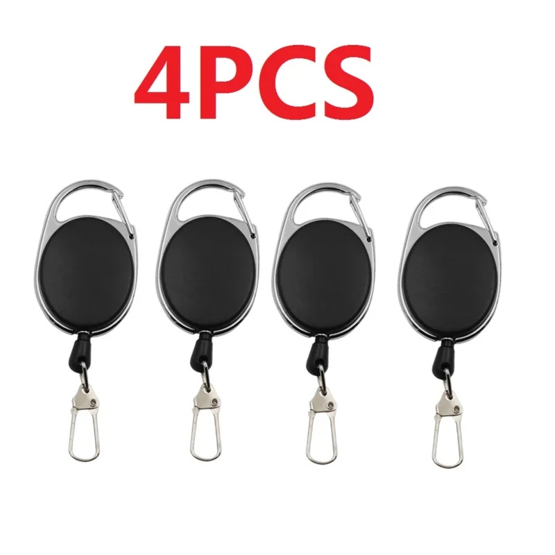 Fishing Line Cutter - 2-4 Pieces Retractable Keychain Badge Holder