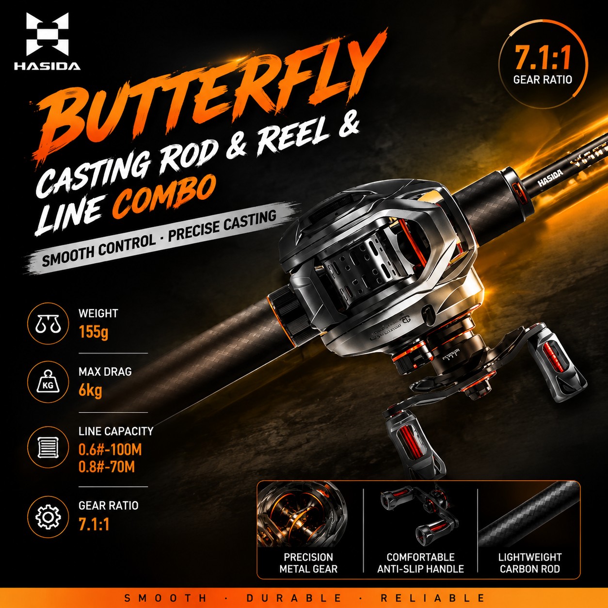 Freshwater Line - HASIDA BFS Carbon Fiber Fishing Rod