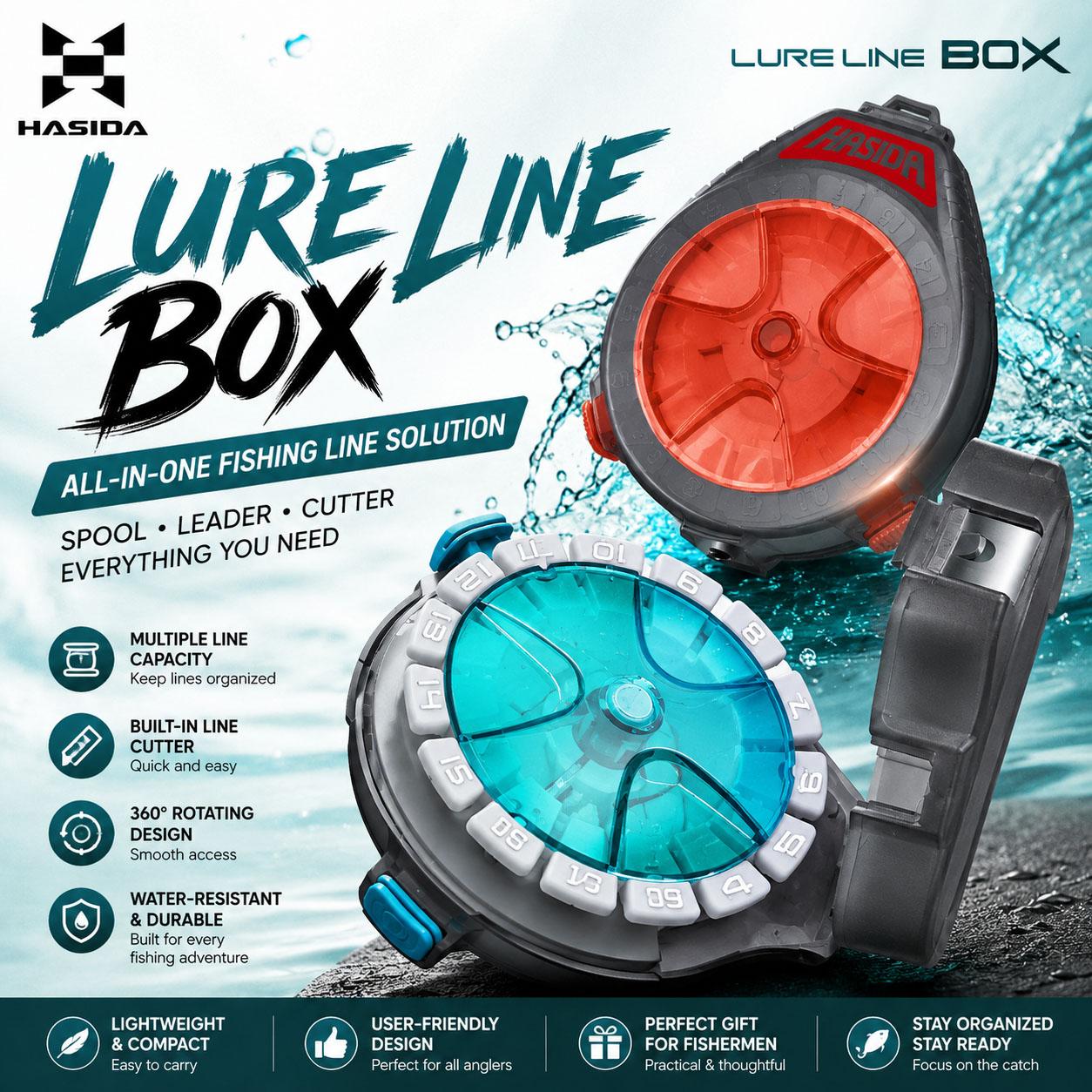 HASIDA Fishing Line Box with C - огляд і ціна Leader Line